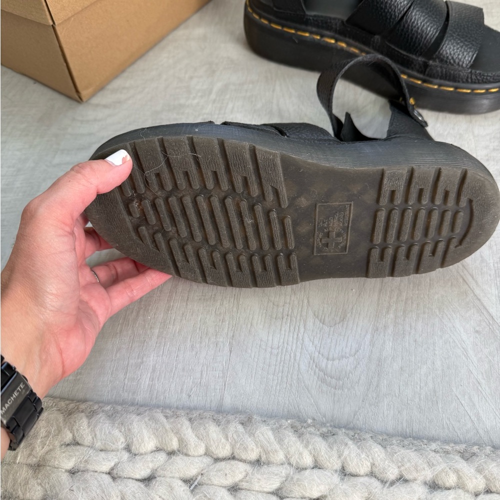 Dr. Martens Clarissa II Quad Black Leather Sandals - Picture 11 of 11